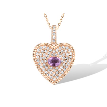 14KR Pendant Amethyst,Diamond (P319352AME14KR)