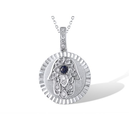 14KWB Pendant Blue Sapphire,Diamond (P319360SAP14KWB)