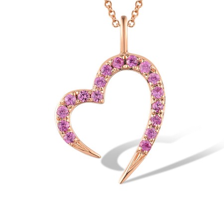14KR Pendant Pink Sapphire (P319367PIS14KR)