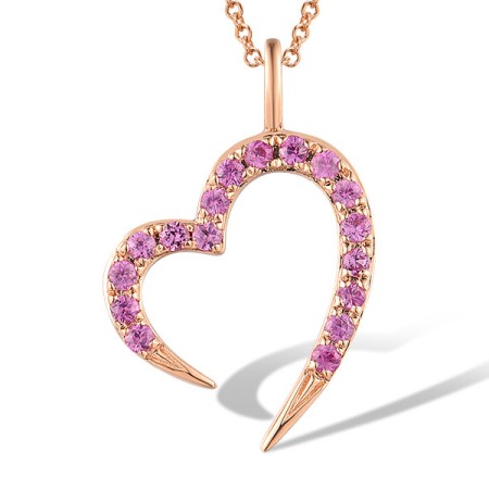 14KR Pendant Pink Sapphire (P319367PIS14KR)