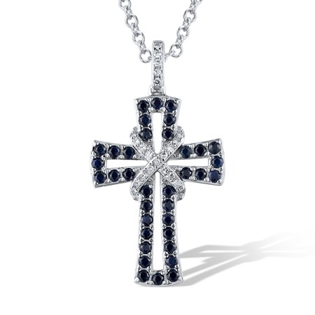 14KW Pendant Blue Sapphire,Diamond (P319378SAP14KW)