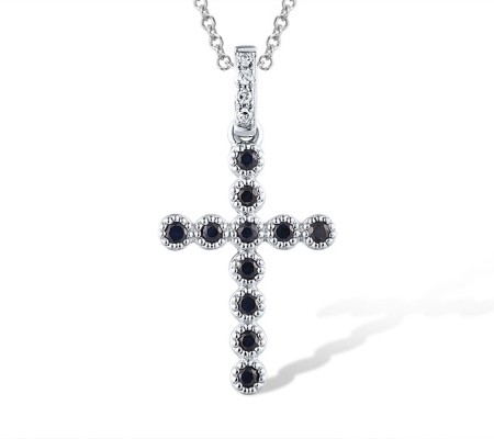 14KW Pendant Blue Sapphire,Diamond (P319413SAP14KW)