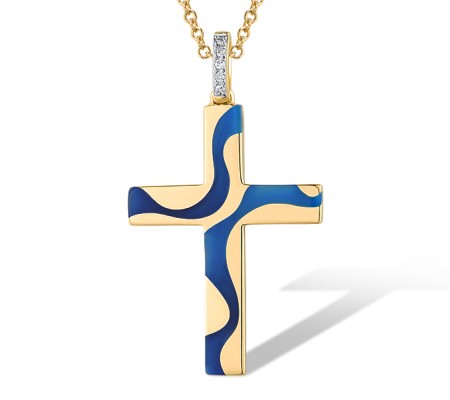 14KYW Pendant Diamond,Enamel (P319423ENA14KYW)