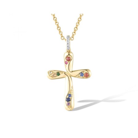 14KYW Pendant Amethyst,Blue Sapphire,Citrine,Diamond,Garnet,Green Garnet,Orange Sapphire,Peridot,Ruby (P319424MUL14KYW)