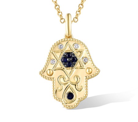 14KYB Pendant Blue Sapphire,Diamond (P319430SAP14KYB)