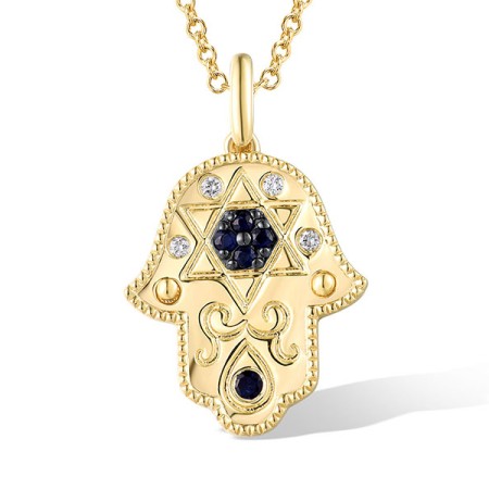 14KYB Pendant Blue Sapphire,Diamond (P319430SAP14KYB)