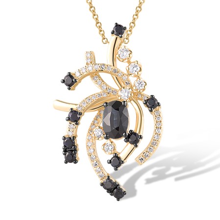 14KYB Pendant Blue Sapphire,Diamond (P319443SAP14KYB)