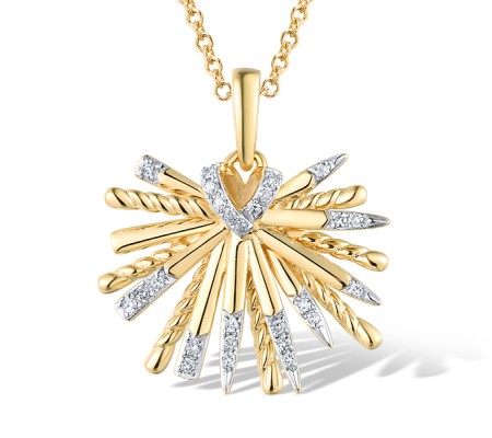 14KYW Pendant Diamond (P319445DIA14KYW)
