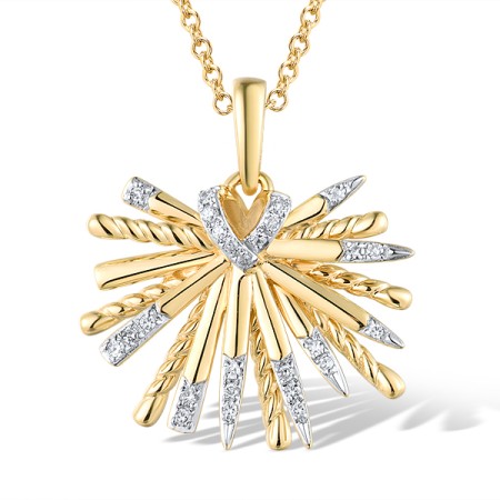 14KYW Pendant Diamond (P319445DIA14KYW)