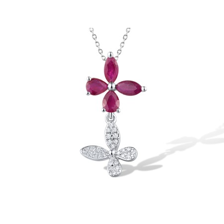 14KW Pendant Diamond,Ruby (P319458RUY14KW)