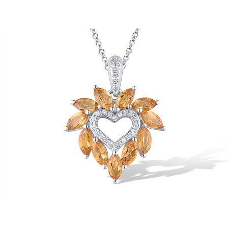 14KW Pendant Citrine,Diamond (P319531CIT14KW)