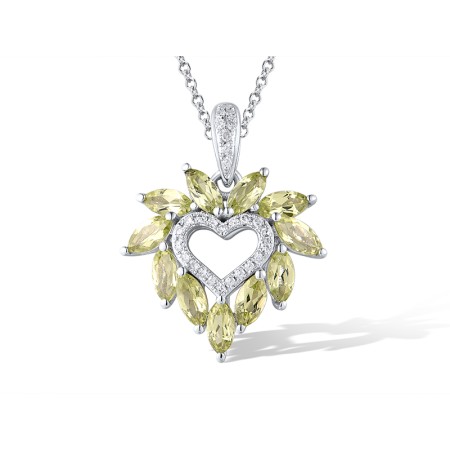 14KW Pendant Diamond,Peridot (P319531PER14KW)