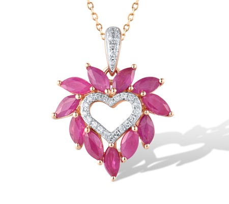 14KRW Pendant Diamond,Ruby (P319531RUY14KRW)
