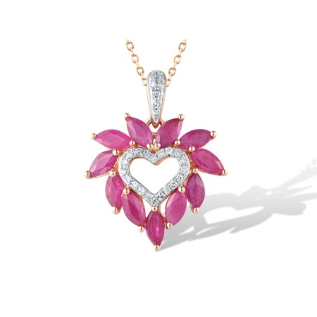 14KRW Pendant Diamond,Ruby (P319531RUY14KRW)