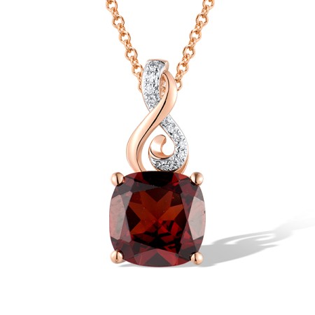 14KRW Pendant Diamond,Garnet without chain (P319615GAN14KRW)