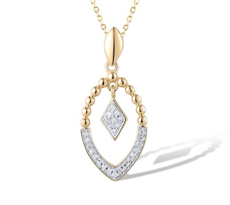 14KYW Pendant Diamond without chain (P319621DIA14KYW)