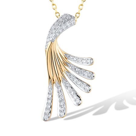 14KYW Pendant Diamond (P319719DIA14KYW)