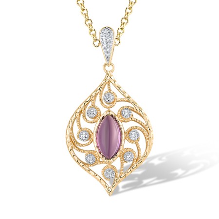 14KYW Pendant Amethyst,Diamond (P319749AME14KYW)