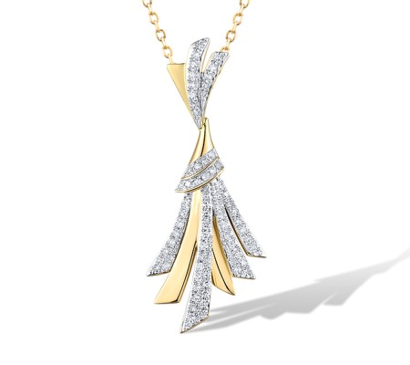 14KYW Pendant Diamond without chain (P319760DIA14KYW)