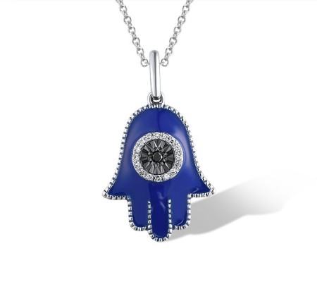 14KWB Pendant Black Diamond,Diamond,Enamel (P319887ENA14KWB)