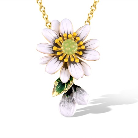 Sterling Silver w/ Yellow Plating Pendant Enamel (P319928ENASY925)