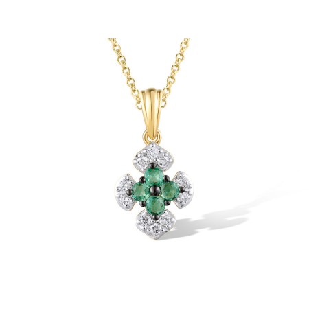 14KYWB Pendant Diamond,Emerald (P319934EMR14KYWB)