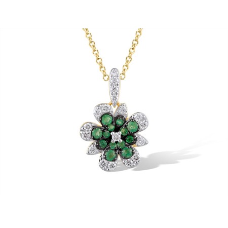 14KYWB Pendant Diamond,Emerald (P319935EMR14KYWB)