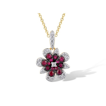 14KYWB Pendant Diamond,Ruby (P319935RUY14KYWB)