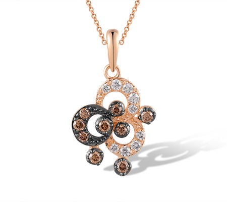 14KRB Pendant Brown Diamond,Diamond (P319939BRW14KRB)