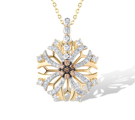 14KYWB Pendant Brown Diamond,Diamond (P319954BRW14KYWB)