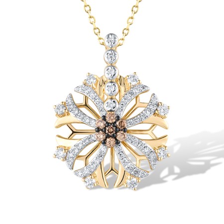 14KYWB Pendant Brown Diamond,Diamond (P319954BRW14KYWB)