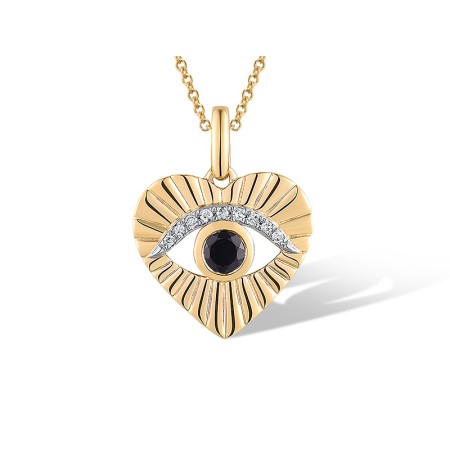 14KYW Pendant Blue Sapphire,Diamond (P320075SAP14KYW)