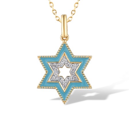 14KYW Pendant Diamond,Enamel (P320084ENA14KYW)