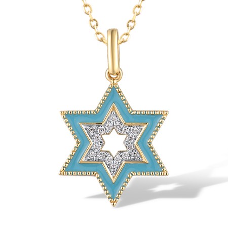 14KYW Pendant Diamond,Enamel (P320084ENA14KYW)