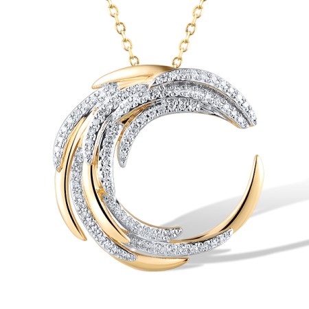 14KYW Pendant Diamond without chain (P320116DIA14KYW)