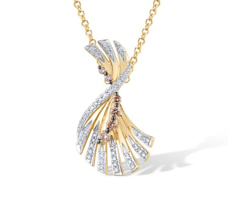 14KYWB Pendant Brown Diamond,Diamond (P320118BRW14KYWB)