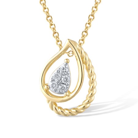 14KYW Pendant Diamond (P320132DIA14KYW)