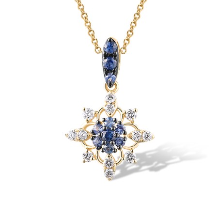 14KYB Pendant Blue Sapphire,Diamond (P320134SAP14KYB)