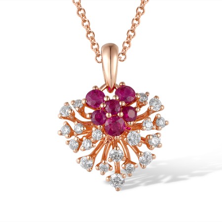 14KR Pendant Diamond,Ruby (P320135RUY14KR)