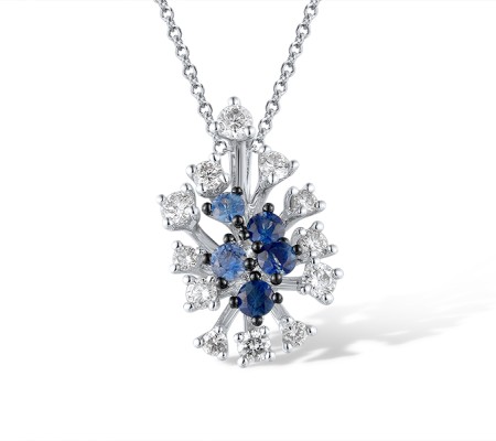 14KWB Pendant Blue Sapphire,Diamond (P320137SAP14KWB)