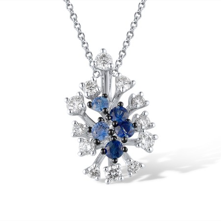 14KWB Pendant Blue Sapphire,Diamond (P320137SAP14KWB)