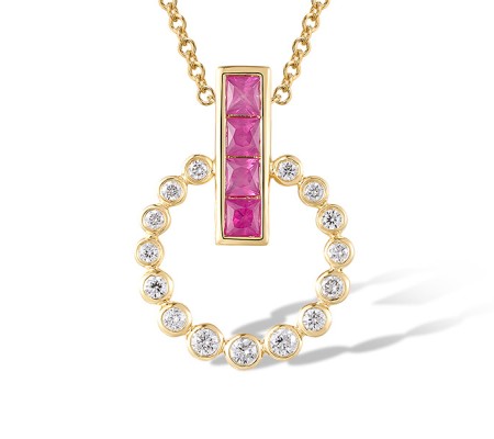 14KY Pendant Diamond,Ruby (P320154RUY14KY)