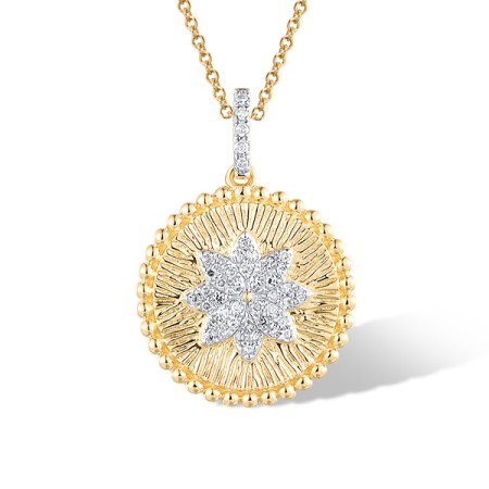14KYW Pendant Diamond (P320371DIA14KYW)