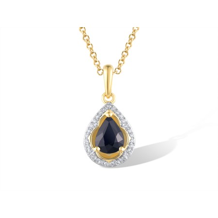 14KYW Pendant Blue Sapphire,Diamond (P320510SAP14KYW)