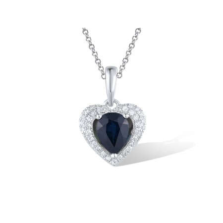 14KW Pendant Blue Sapphire,Diamond (P320512SAP14KW)