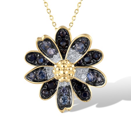 14KYWB Pendant Blue Sapphire,Diamond (P320515SAP14KYWB)