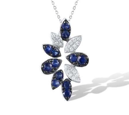 14KWB Pendant Blue Sapphire,Diamond (P320696SAP14KWB)
