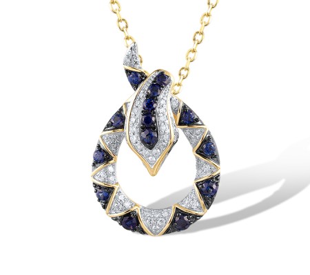 14KYWB Pendant Blue Sapphire,Diamond,Ruby (P320697RUS14KYWB)