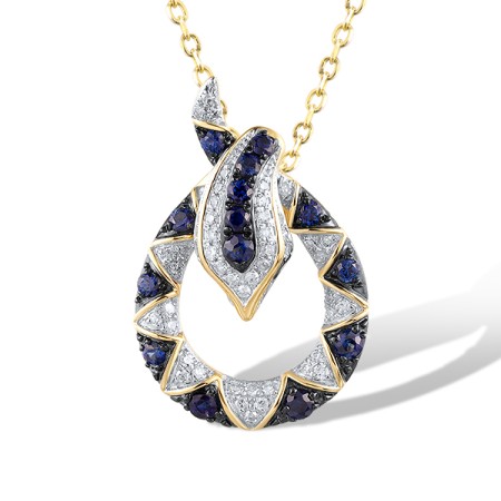 14KYWB Pendant Blue Sapphire,Diamond,Ruby (P320697RUS14KYWB)