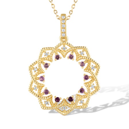 14KY Pendant Diamond,Amethyst (P320746AME14KY)